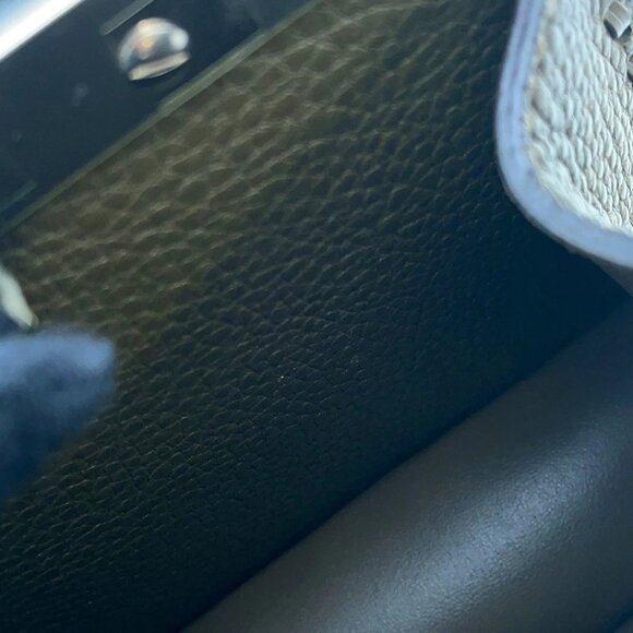 FENDI Peekaboo Selleria I see you Size Petit Leather Khaki 8BN335 - Picture 10 of 16